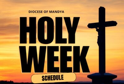2026 – Holy Week Program schedules of Parishes – Mandya Diocese – With route map marking for Travelers