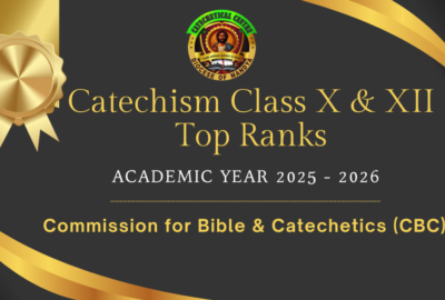 Catechism Top Rank Holders – Class X & XII – 2025 – 26
